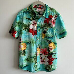 Abercrombie Kids Boy's Tropical Print Short-sleeve Button-down Shirt- SIZE 5/6